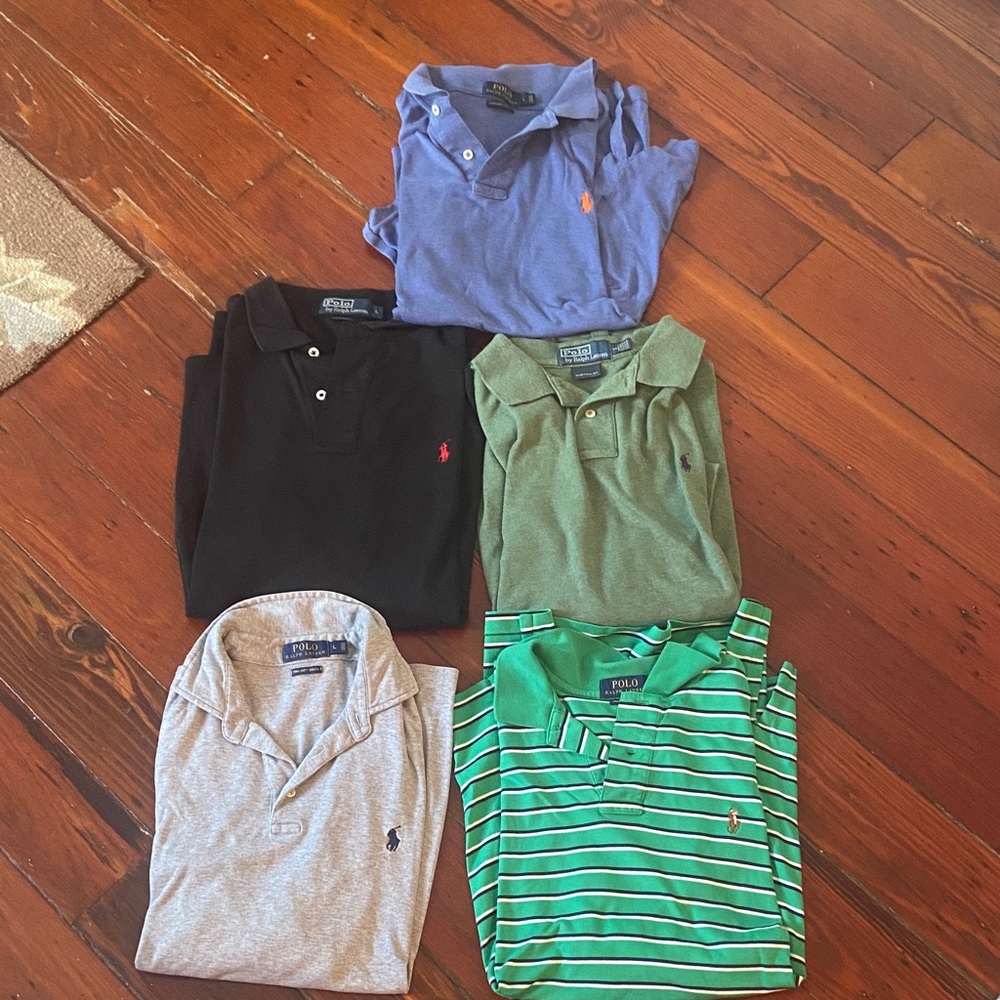 Polo by Ralph Lauren Mixed Color Polo Shirt Lot - Blue, Black, Green, Gray